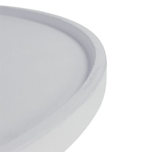 Floristik24 Bandeja redonda blanca Ø39cm