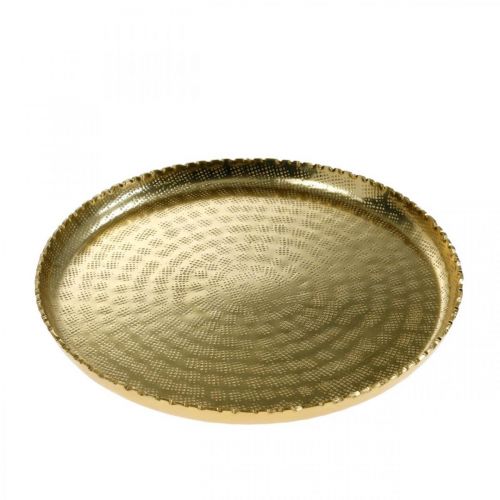 Floristik24 Bandeja decorativa, placa de metal oriental, decoración de mesa Ø25cm