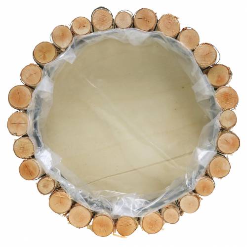 Floristik24 Bandeja madera abedul natural redonda Ø24cm