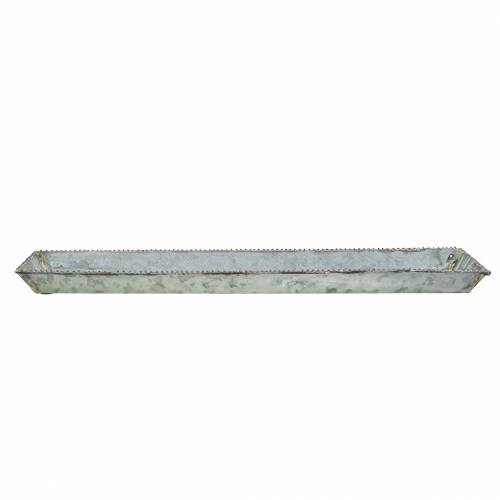Floristik24 Bandeja navideña zinc blanqueado 60 × 15cm
