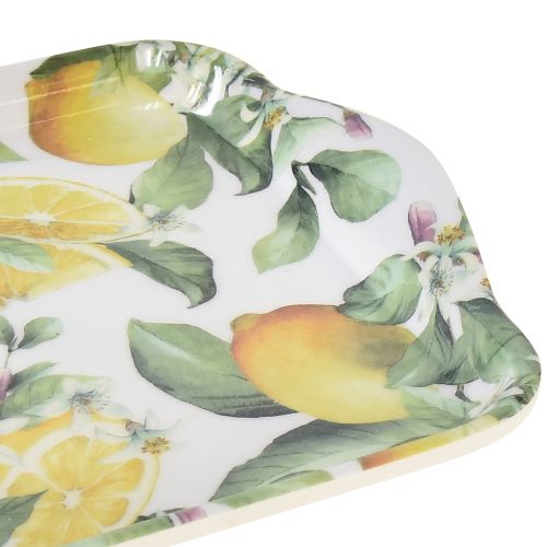 Floristik24 Bandeja limon decoracion mesa verano melamina 21x13x1.5cm