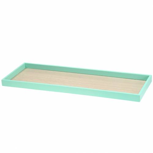 Floristik24 Bandeja de madera verde 49cm x 16.5cm