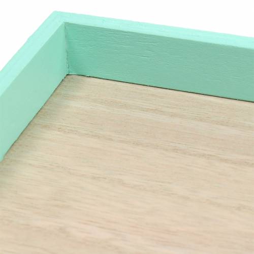 Floristik24 Bandeja de madera verde 49cm x 16.5cm