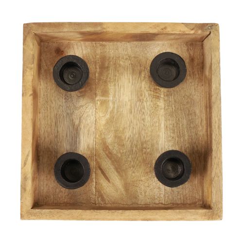 Bandeja para velas bandeja de madera portavelas de palo natural 20cm