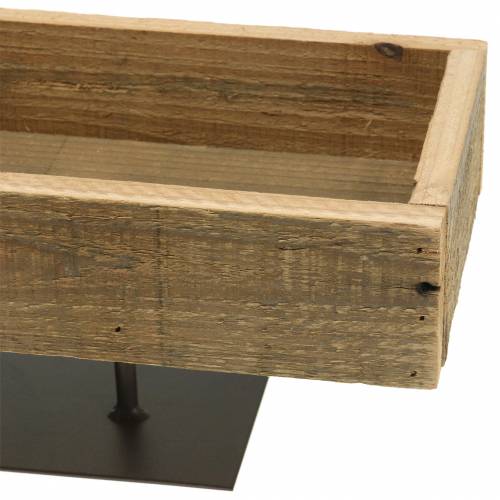 Floristik24 Bandeja decorativa madera al pie 40cm
