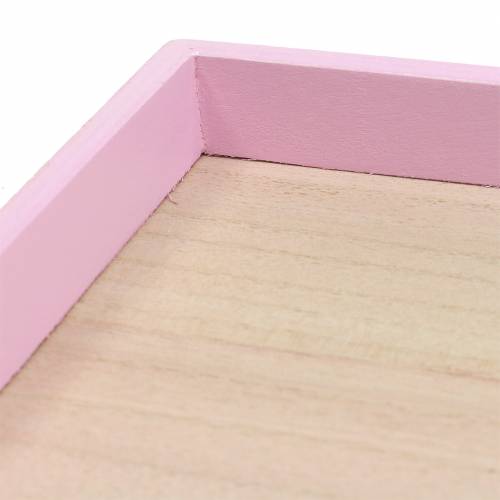 Floristik24 Bandeja de madera rosa 49cm x 16,5cm