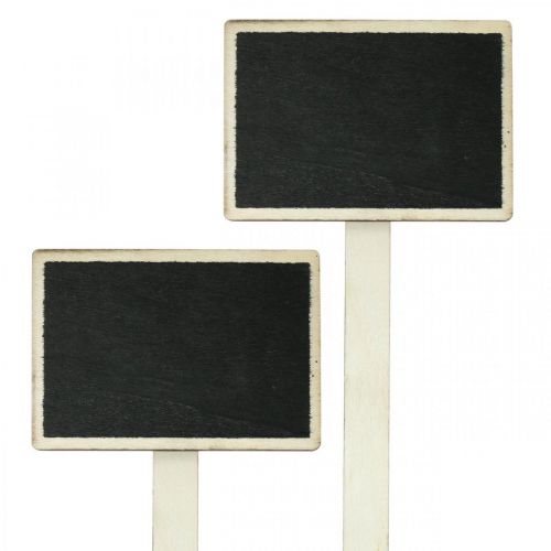 Floristik24 Tablero para pegar, tablero de madera para escribir, letrero de planta, decoración de boda, comienzo de la escuela 10×7cm L22cm 12pcs