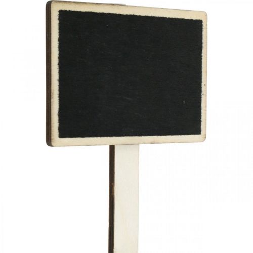 Floristik24 Tablero para pegar, tablero de madera para escribir, letrero de planta, decoración de boda, comienzo de la escuela 10×7cm L22cm 12pcs