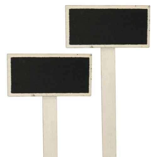 Floristik24 Tablero de madera para pegar, cartel de planta, tablero para la vuelta al cole, decoración de mesa para boda 9×4,5cm L19,5cm 12pcs