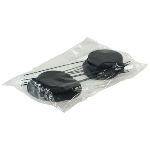 Artículo Mini tablero decorativo tapones de flores madera redondo negro Ø7,5cm 12ud