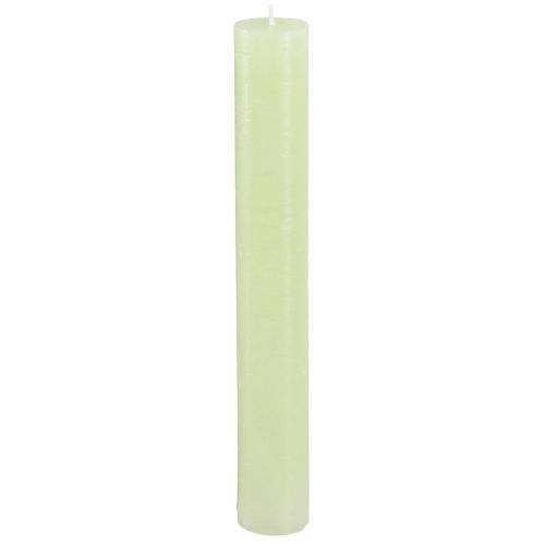 Floristik24 Velas de mesa velas verde lima color liso 34x240mm 4 piezas