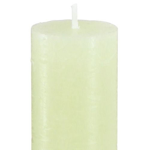 Floristik24 Velas de mesa velas verde lima color liso 34x240mm 4 piezas