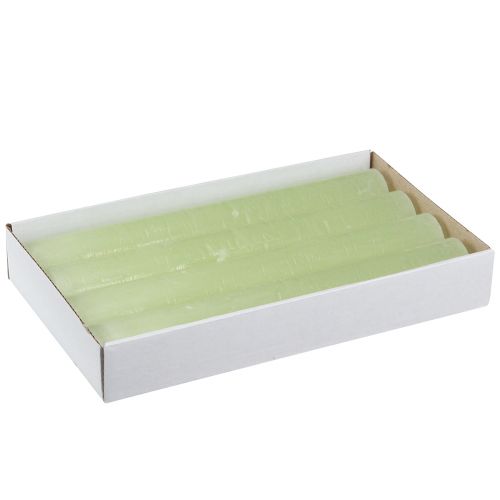 Floristik24 Velas de mesa velas verde lima color liso 34x240mm 4 piezas