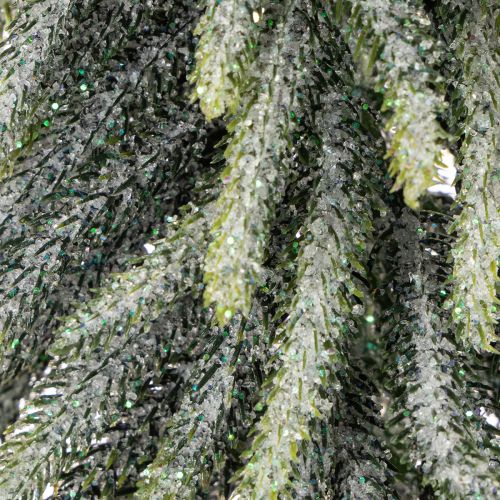 Abeto artificial, escarchado, árbol decorativo sobre una base de madera para decoración invernal y navideña, 75 cm. | Floristik24.es