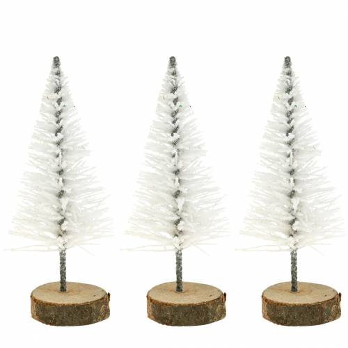 Floristik24 Arbol de Navidad decorativo brillo blanco 8cm 24uds