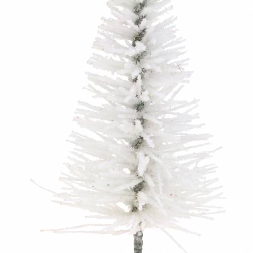 Floristik24 Arbol de Navidad decorativo brillo blanco 8cm 24uds