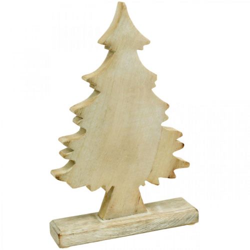 Floristik24 Deco árbol de Navidad madera blanca decoración de mesa Adviento 32 × 20 × 5,5cm