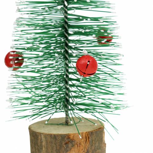 Artículo Árbol de navidad verde nevado Ø6cm H20cm 4pcs