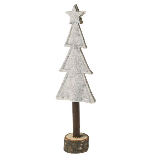 Artículo Decoración para árbol de Navidad fieltro estrella corazón beige rojo Al. 21 cm 4 piezas