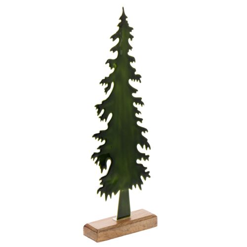 Árbol de Navidad decorativo sobre base de madera, decoración de mesa, Navidad, 46 cm comprar | Floristik24.es