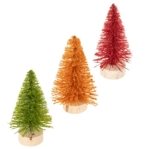 Árbol de Navidad artificial en miniatura para decoración de mesa, 12 cm, 6 unidades comprar | Floristik24.es