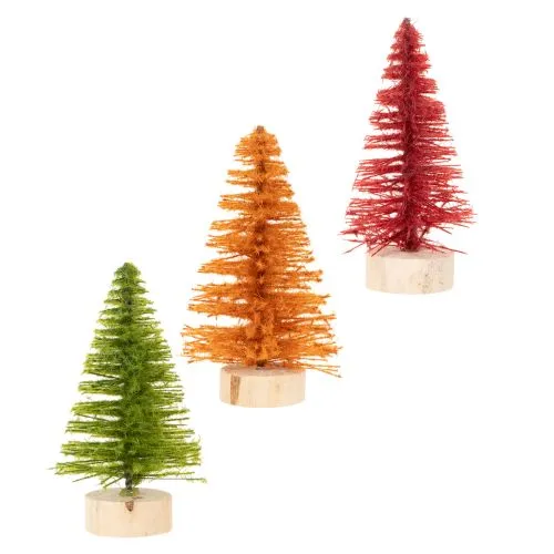 Árbol de Navidad artificial en miniatura para decoración de mesa, 12 cm, 6 unidades | Floristik24.es