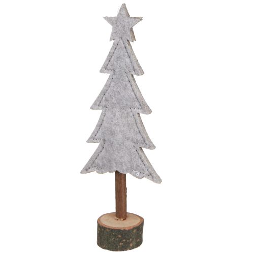 Artículo Árbol de Navidad de fieltro decorado con estrella crema beige 18cm 4 piezas