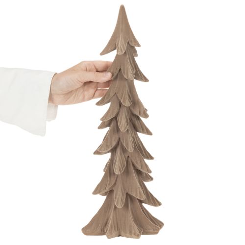Pequeño árbol de Navidad decorativo con efecto nieve, adorno de mesa, 44 cm. | Floristik24.es