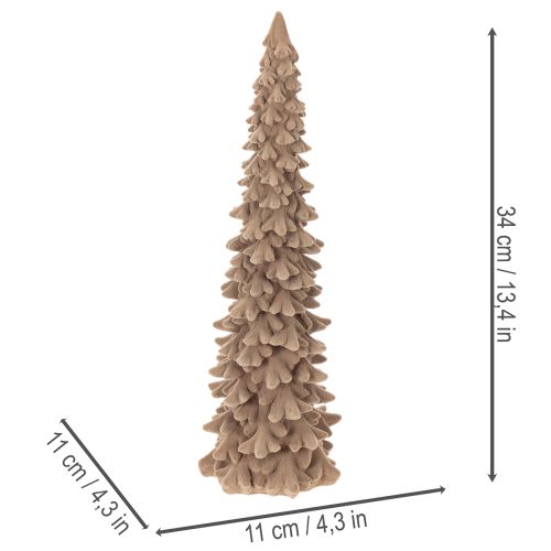 Árbol de Navidad decorativo con efecto nieve para decoración invernal, 34 cm. | Floristik24.es