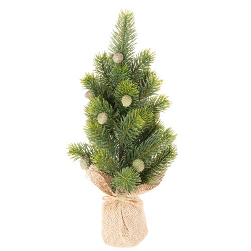 Árbol de Navidad artificial en saco de yute, pequeño adorno de mesa, mini árbol de Navidad, 38 cm. comprar | Floristik24.es