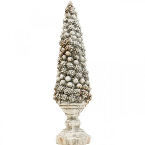 Floristik24 Abeto con base Chic Antique deco árbol gris Al. 60 cm
