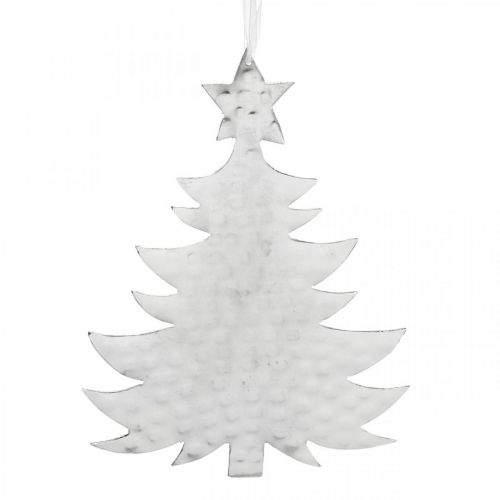 Floristik24 Colgante para árbol de Navidad, decoración de Adviento, decoración de metal para Navidad, plata 20,5×15,5cm