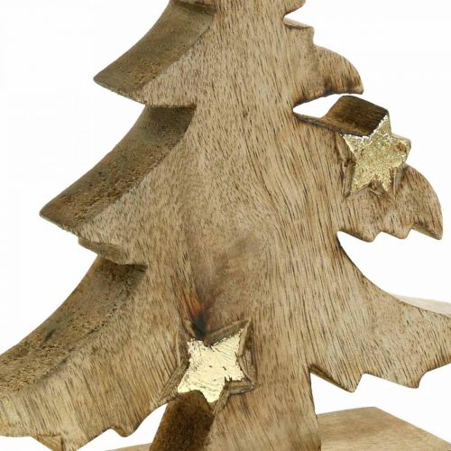Floristik24 Árbol de navidad mango madera natural deco árbol de navidad 20 × 18 × 5cm