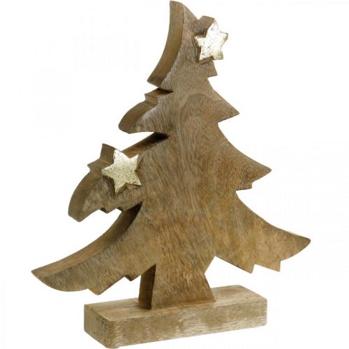 Floristik24 Árbol de Navidad decoración de mesa de madera de mango Navidad 28 × 26 × 5cm