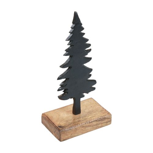 Floristik24 Decoración navideña Árbol de Navidad decoración de mesa de madera y metal Al. 22 cm