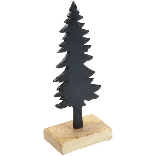 Artículo Decoración navideña Árbol de Navidad decoración de mesa de madera y metal Al. 27 cm