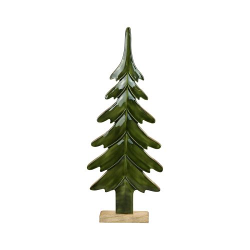 Floristik24 Árbol de Navidad decoración de madera verde brillante 22,5x5x50cm