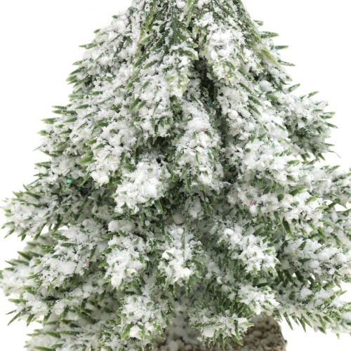 Floristik24 Árbol de Navidad con nieve, decoración navideña, abeto decorativo H14cm