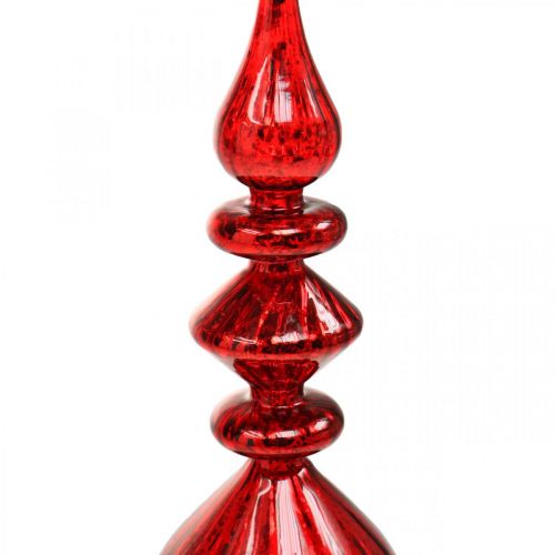Floristik24 Copa de árbol decoración de cristal rojo Copa de Navidad Árbol de Navidad Al35cm