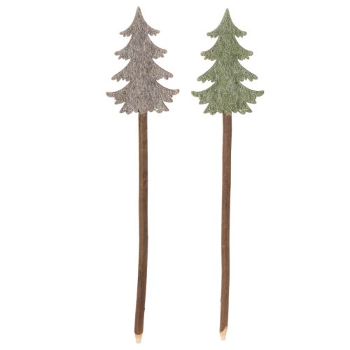 Árbol de Navidad decorativo con palo para macetas y arreglos altos, 45 cm, 6 unidades. | Floristik24.es