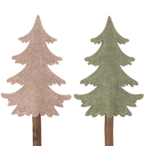 Árbol de Navidad decorativo con palo para macetas y arreglos altos, 45 cm, 6 unidades. | Floristik24.es