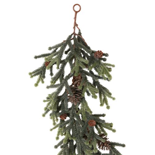 Artículo Guirnalda de abeto verde con piñas marrón Navidad 185cm