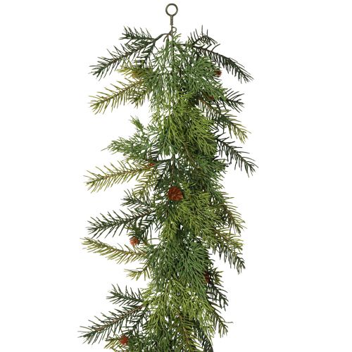 Floristik24 Guirnalda de abeto Thulia con piñas verde marrón 182cm