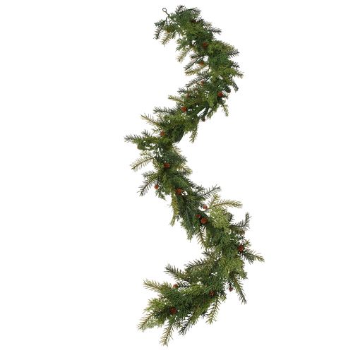 Floristik24 Guirnalda de abeto Thulia con piñas verde marrón 182cm