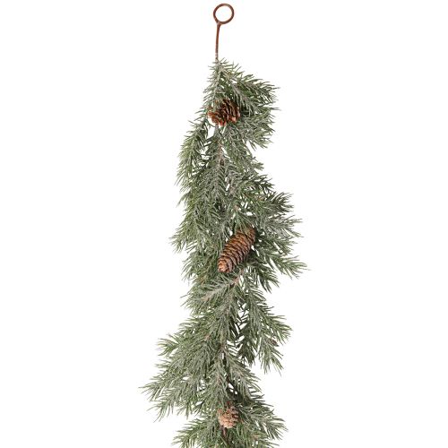 Floristik24 Guirnalda de abeto Conos navideños heladas de invierno 180cm