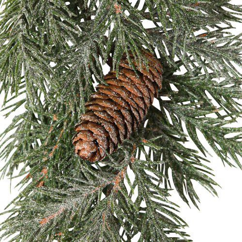 Floristik24 Guirnalda de abeto Conos navideños heladas de invierno 180cm