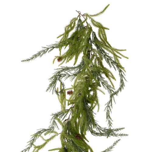 Guirnalda artificial de ramas de pino con piñas para decoración de Adviento, 218 cm. comprar | Floristik24.es
