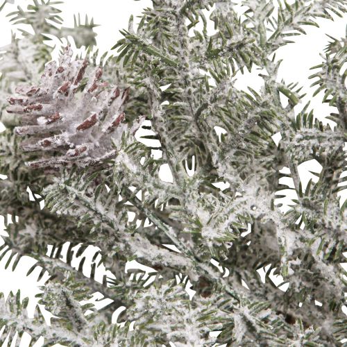 Artículo Guirnalda de abeto con piñas decoración invernal blanco escarcha L145cm