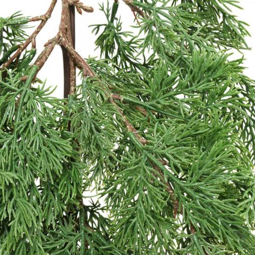 Artículo Rama de ciprés artificial verde para colgar de 5 ramas decorativas 75cm
