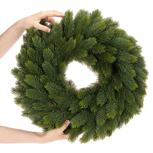 Corona de ramas de abeto artificiales, verde, redonda, 50 cm | Floristik24.es